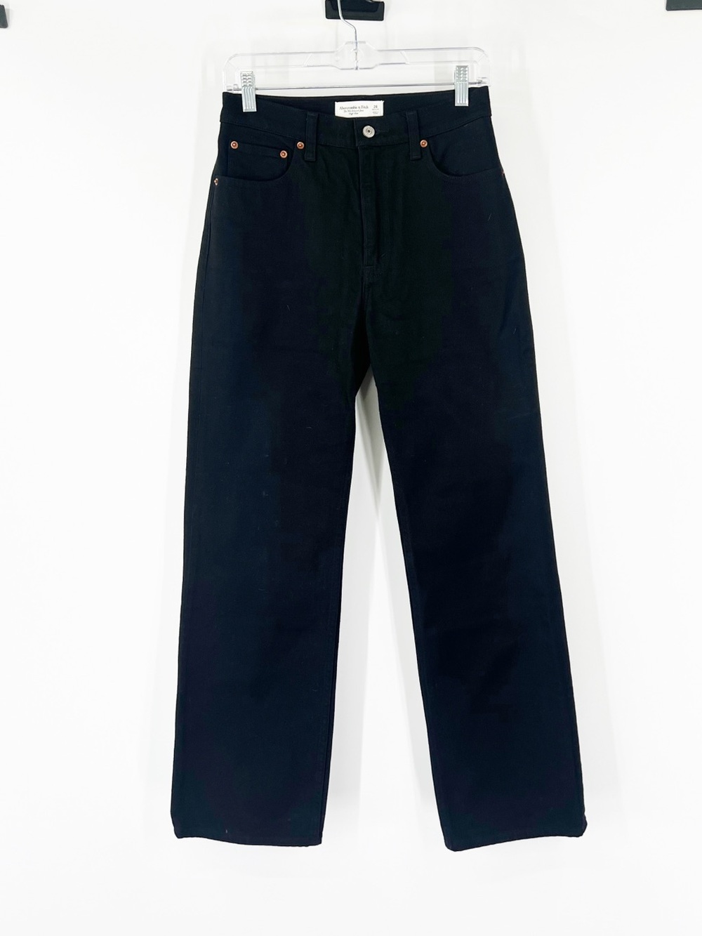 Abercrombie & Fitch The ‘90s Relaxed Jeans High Rise Black NWT